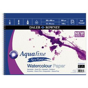 Daler Rowney Aquafine Water Colour Spiral Pad Assorted